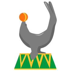 Party Supplies Seal Balancing Ball Cutout | Carnival Circus Theme